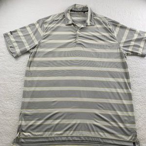 Ping Men's Polo Shirt short Sleeves, Large, Collared, Multicolor, button, Stripe